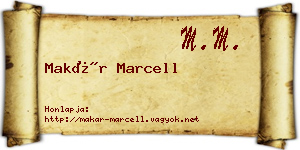 Makár Marcell névjegykártya