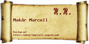 Makár Marcell névjegykártya